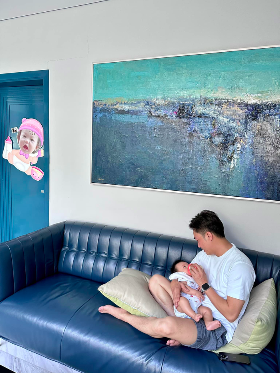 Cường Đô La hé lộ góc mặt con út và tranh thủ nịnh bà xã
